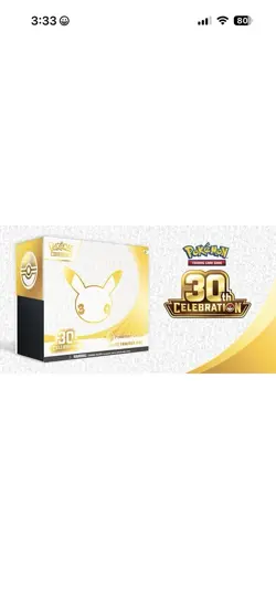 Pokemon Center ETB Elite Trainer Box 30th Anniversary Celebration Sealed 9/16 - Image 1