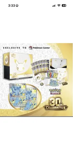 Pokemon Center ETB Elite Trainer Box 30th Anniversary Celebration Sealed 9/16 - Image 2