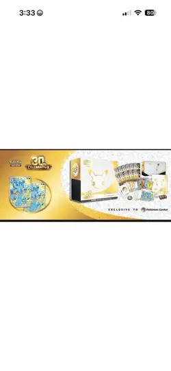 Pokemon Center ETB Elite Trainer Box 30th Anniversary Celebration Sealed 9/16 - Image 3