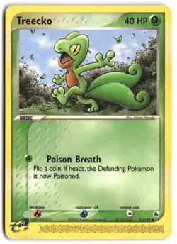 Treecko #75/109 Trading Card EX Ruby & Sapphire 2003 NM - Image 1