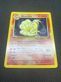 1999 Pokemon TCG Card Ninetales 12/102 Base Set Unlimited Holo Rare - Image 2