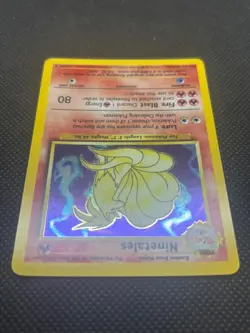 1999 Pokemon TCG Card Ninetales 12/102 Base Set Unlimited Holo Rare - Image 3