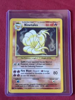 Ninetales 12/102 Holo Shiny Card Excellent Condition Pokemon (T36) - Image 1