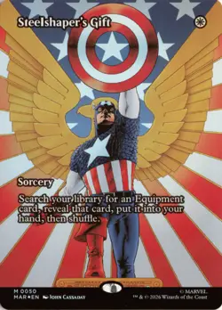 Steelshaper's Gift (Borderless) FOIL 50 MAR Marvel Universe Eternal-Legal NM - Image 1