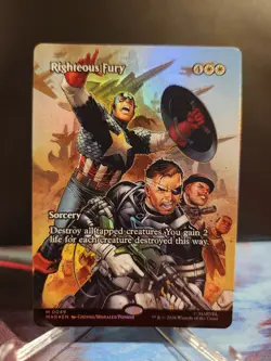 MTG - Righteous Fury (Borderless)(Foil) - Marvel Universe Eternal-Legal (MAR) - Image 1