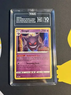 TAG 10 Gengar SWSH241 Lost Origin Prerelease Promo Holo Pokemon GEM MINT Tag - Image 1