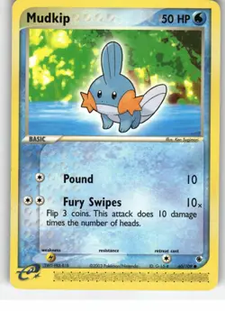 Mudkip 60/109 Common Ruby & Sapphire Pokemon Moderately Played - Image 1