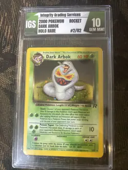 2000 POKEMON ROCKET DARK ARBOR HOLO RARE #2/82 INTEGRITY IGS 10 GEM MINT 💎 - Image 1