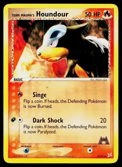 Team Magma's Houndour 35/95 Team Magma vs Team Aqua Uncommon Moderately Played - Image 1
