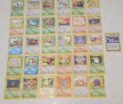 Jungle Unlimited pokemon Complete Uncommon and Common Set lot (MP to HP) - Image 1
