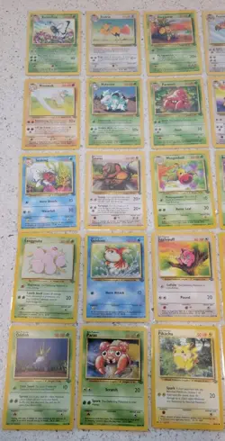 Jungle Unlimited pokemon Complete Uncommon and Common Set lot (MP to HP) - Image 2