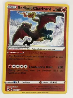 Pokemon Radiant Charizard 020/159 Crown Zenith Holo Radiant Rare NM - Image 1