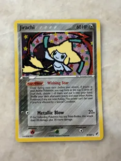 Pokemon Jirachi Pokemon TCG Deoxys Holo Rare 9/107 EN 2005 - Image 1