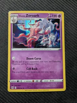 Hisuian Zoroark 076/196 Holo Rare Lost Origin Pokemon Holo Near Mint - Image 1
