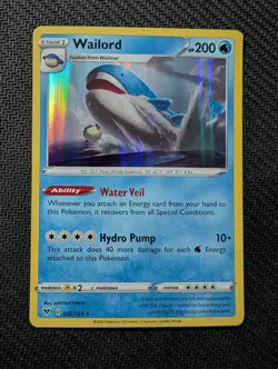 Wailord 032/185 Holo Rare Vivid Voltage Pokemon Holo Near Mint - Image 1