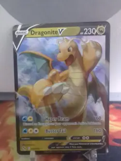 Pokemon TCG Dragonite v Full Art Holo Ultra Rare Card 049/078 Mint Condition - Image 1