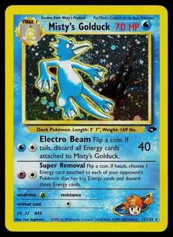 Pokemon Card - Misty's Golduck Gym Challenge 12/132 Unlimited Holo Rare - Image 1