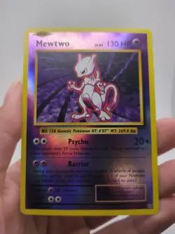 Pokemon TCG Mewtwo 51/108 Evolutions XY Reverse Holo Rare Card - Image 1