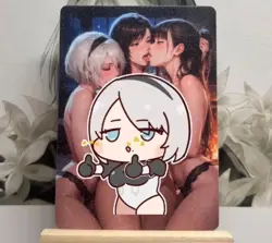 Goddess Story - 2B X Tifa Lockhart X Eve Double Sided Waifu Trading Card - Image 1