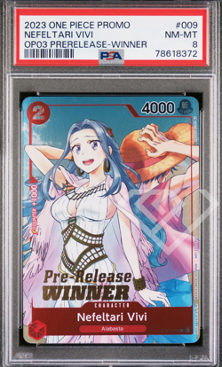 One Piece Card Nefeltari Vivi ST01-009 Prerelease Winner OP03 - PSA 8 English - Image 1