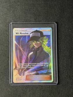 N's Resolve (Full Art) 232/236 Sm-Cosmic Eclipse Holo Pokemon 2019 Trainer Card - Image 1