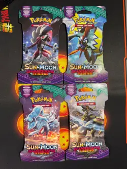 Pokemon 4x Sun & Moon Guardians Rising Blister Booster Pack SEALED 2017 All Arts - Image 1