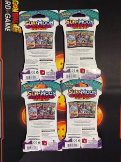 Pokemon 4x Sun & Moon Guardians Rising Blister Booster Pack SEALED 2017 All Arts - Image 2