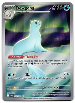 Dewgong 097/094 - 🌊 Phantasmal Flames Pokemon TCG Holo 🖤 - M/LP - Image 1
