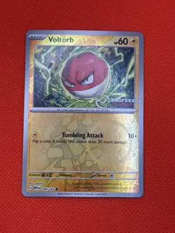Pokemon TCG Professor Program Voltorb 100/165 MEW 151 Reverse Holo 🔥 - Image 2