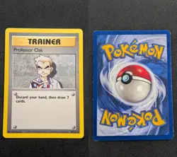 Professor Oak 88/102 Uncommon Base Set Unlimited Pokemon Moderately Played - Image 1