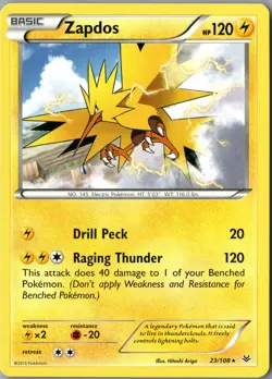 Zapdos Rare XY - Roaring Skies 23/108 NM - Pokemon - Image 1