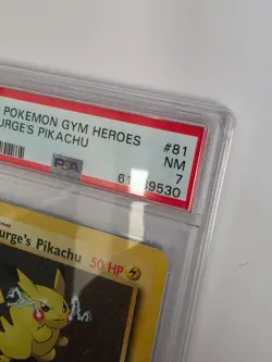 2000 Pokemon Gym Heroes 1st Edition Lt. Surge’s Pikachu #81 PSA 7 Near Mint - Image 5