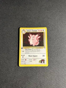 Pokemon TCG Erika's Clefable 3/132 1st Edition Gym Heroes Holo NM - Image 3