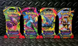 Phantasmal Flames Sleeved Booster Pack Sealed Full Art Set Pokemon TCG (4pks) - Image 1