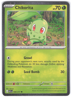 Chikorita 008/217 Cosmos Holo Common ME: Ascended Heroes Pokemon Promo - Image 1