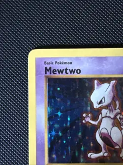 Wizards of the Coast Pokemon TCG Base Set Shadowless Mewtwo 10/102 Holo 1999 - Image 3