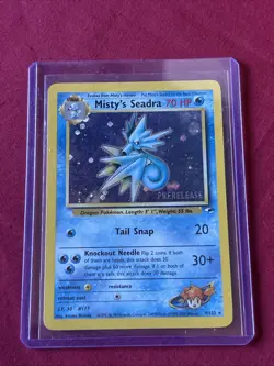 Misty’s Seadra 9/132 Holo Shiny Card Excellent Condition Pokemon (T33) - Image 1