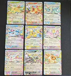 Pokemon TCG Prismatic Evolutions Eeveelutions ex Full Art Holo Lot of 9 English - Image 1