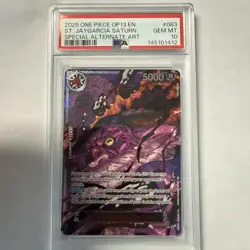One Piece St. Jaygarcia Saturn OP13-083 Special Alternate Art PSA 10 - Image 1