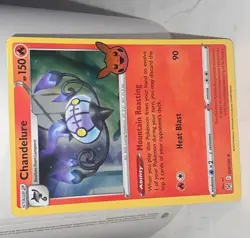 Chandelure Holo 026/196 Trick or Trade BOOster Card 2023 Rare Halloween Stamp - Image 3