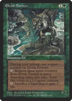 MTG Elvish Farmer - FEM / English / Heavily Played - Image 1