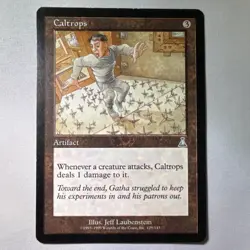 Magic: The Gathering Caltrops Artifact Urza's Destiny Uncommon English 1999 Lau… - Image 3