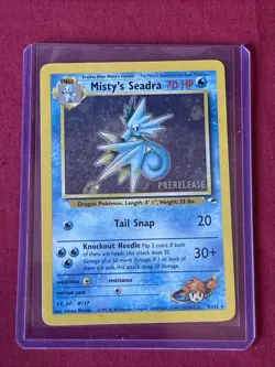 Misty’s Seadra 9/132 Swirl Holo Shiny Card Excellent Condition Pokemon (T32) - Image 1