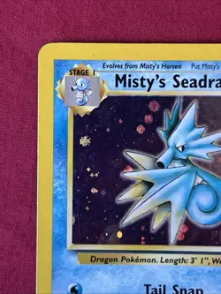 Misty’s Seadra 9/132 Swirl Holo Shiny Card Excellent Condition Pokemon (T32) - Image 3