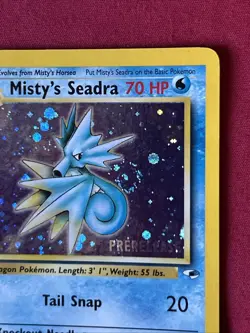 Misty’s Seadra 9/132 Swirl Holo Shiny Card Excellent Condition Pokemon (T32) - Image 4