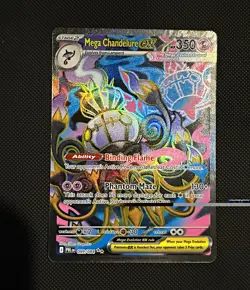 Pokemon TCG Mega Chandelure EX 099/084 PBLEN Holo Ultra Rare English 350 HP - Image 1