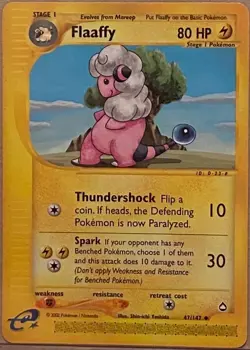 Pokemon 2002 Flaaffy 47/147 Non-holo Aquapolis Card - Image 1