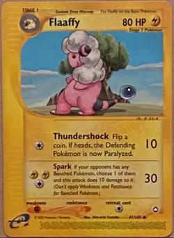 Pokemon 2002 Flaaffy 47/147 Non-holo Aquapolis Card - Image 2