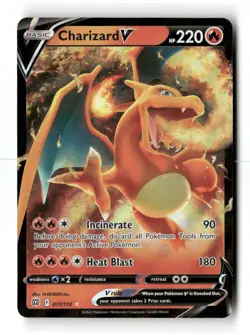 Charizard V 017/172 Holo V Rare Brilliant Stars Pokemon NM - Image 1