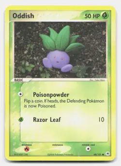 Oddish 68/101 Common Hidden Legends Pokemon MP - Image 1